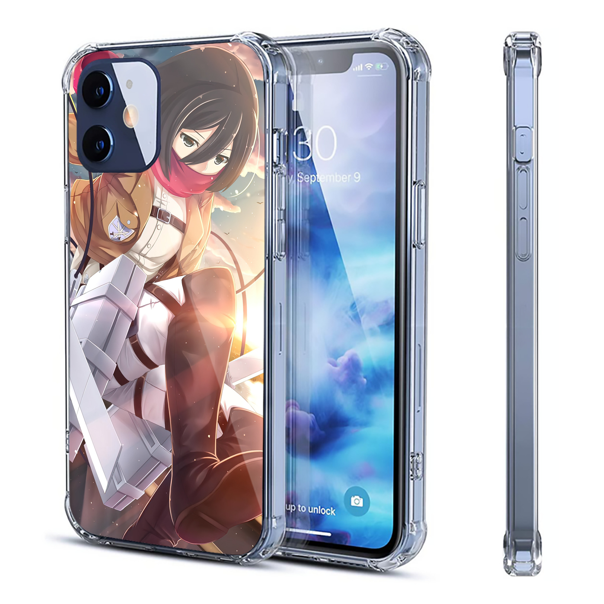（画像用） 進撃の巨人 Attack on Titan 【iPhone 12シリーズ対応】透明スマホケース（クリアソフトケース）